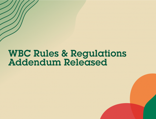 2021 WBC Rules & Regulations Addendum Released